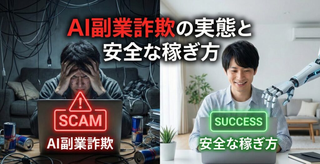 【注意】AIライティング副業詐欺の実態と安全な稼ぎ方を解説！