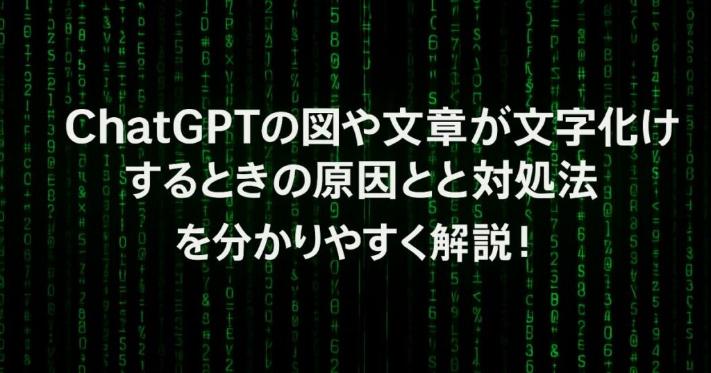 ChatGPTの図や文章が文字化けするときの原因と対処法を分かりやすく解説！