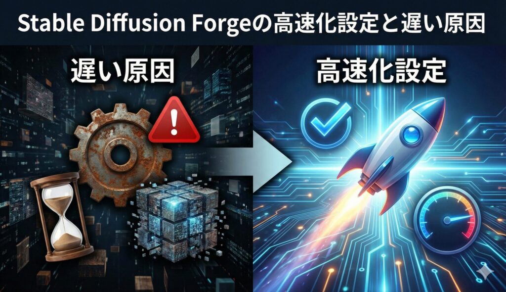 Stable Diffusion Forgeの高速化設定と遅い原因