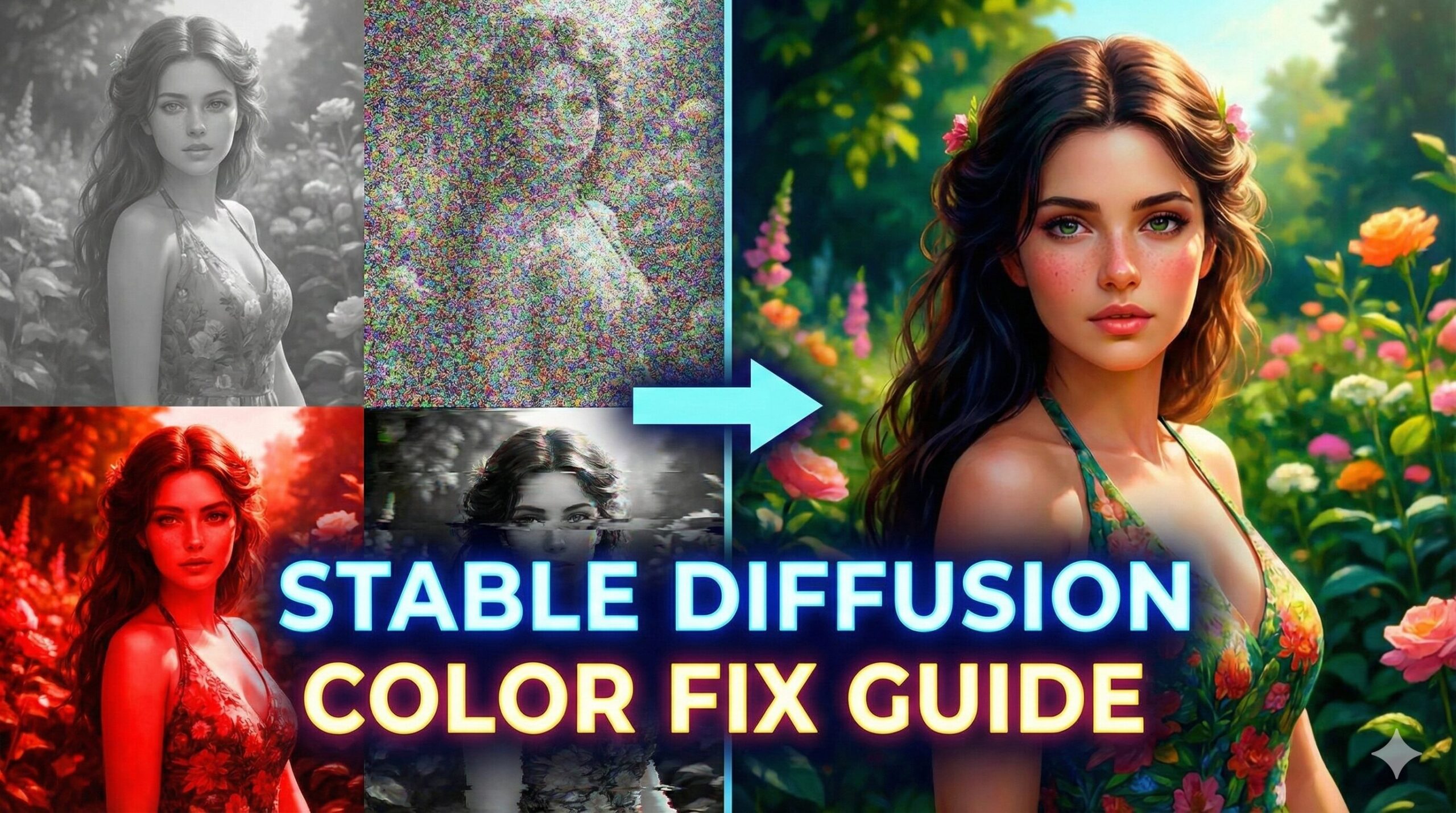 【初心者向け】Stable Diffusionの色がおかしい時の対処法｜VAEや解像度の正解設定を公開