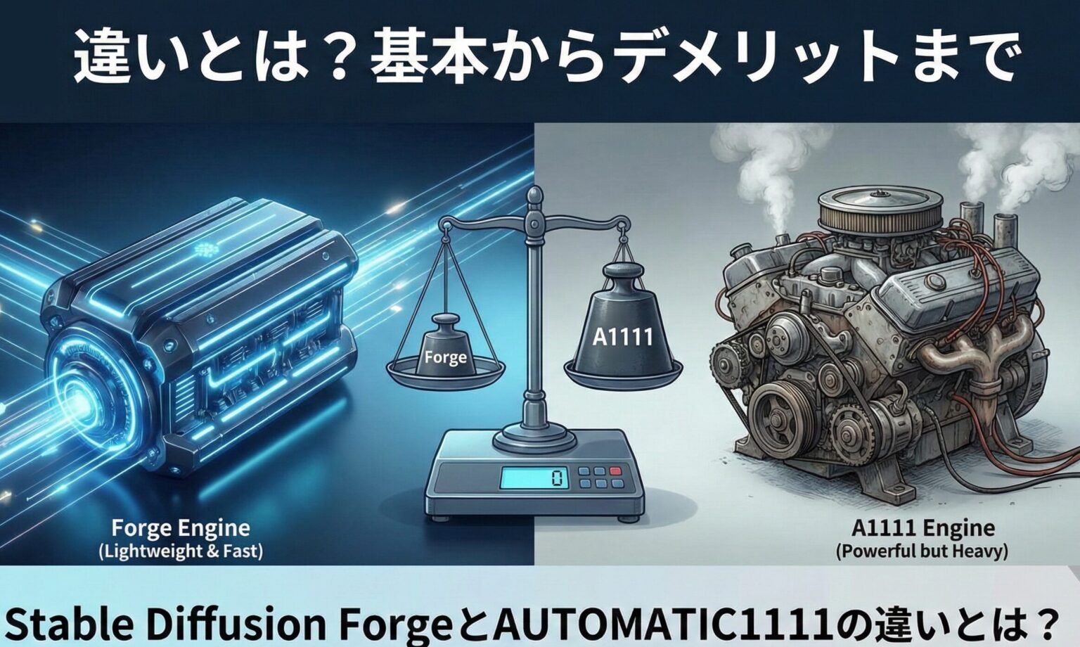 Stable Diffusion ForgeとAUTOMATIC1111の違いを徹底比較！導入からデメリットまで解説