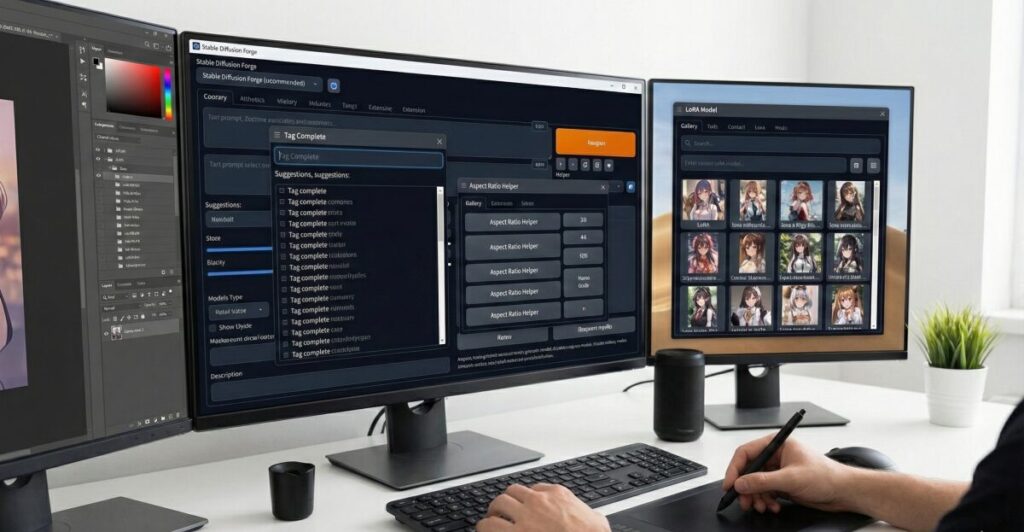 Stable Diffusion Forge拡張機能のおすすめと便利な使い方
