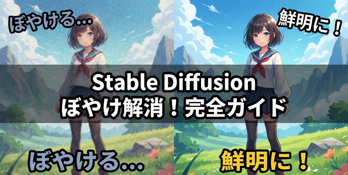Stable Diffusionがぼやける原因はこれ！画質を劇的に良くする方法を解説