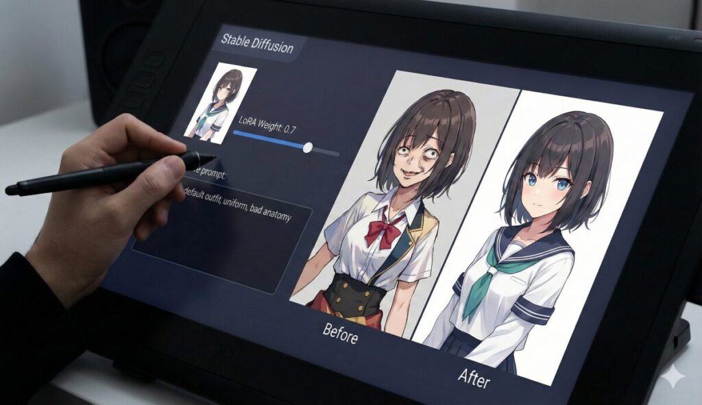 Stable Diffusionでアニメキャラ再現のクオリティを上げるテクニック