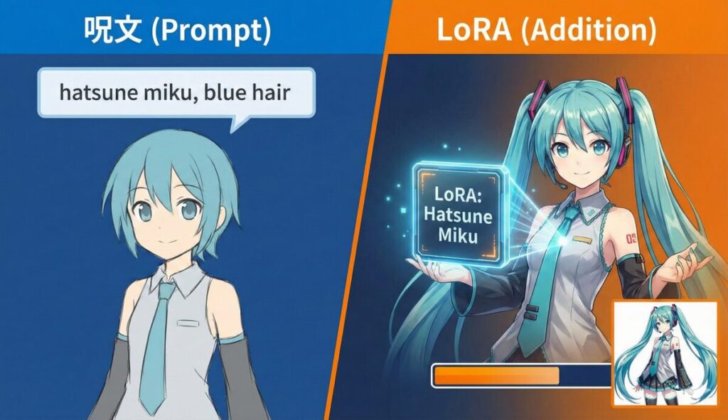 Stable Diffusionでアニメキャラ再現をする2つの基本アプローチ