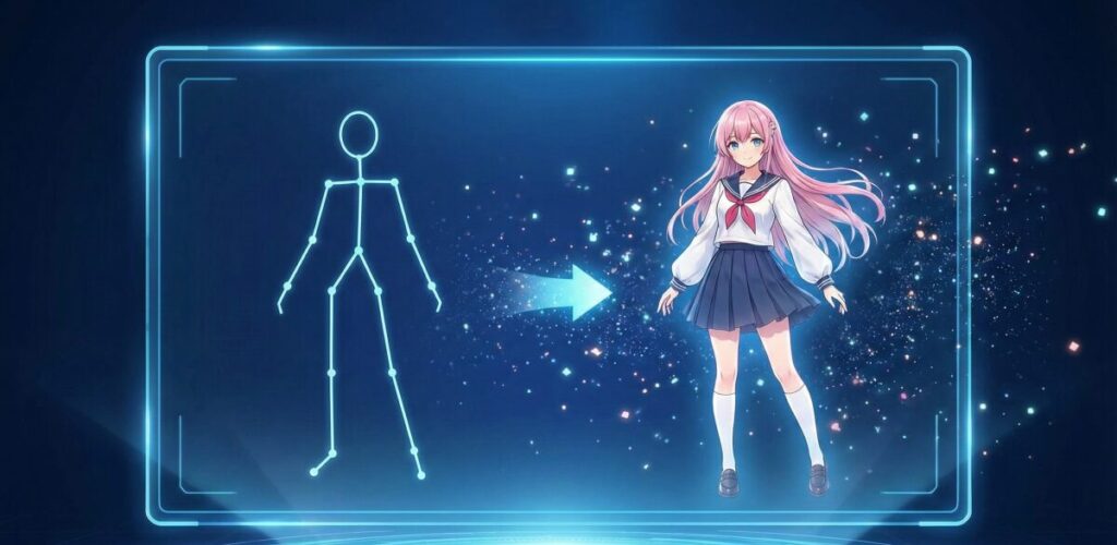 Stable Diffusionでポーズをランダムに指定して脱マンネリ