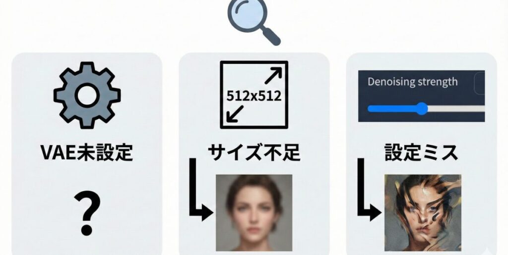 Stable Diffusionで画像がぼやける主な原因と基本設定