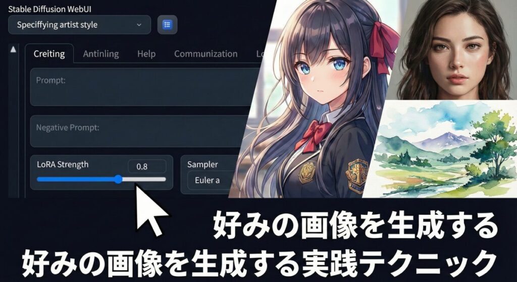 Stable Diffusionで絵師を指定して好みの画像を生成する実践テクニック