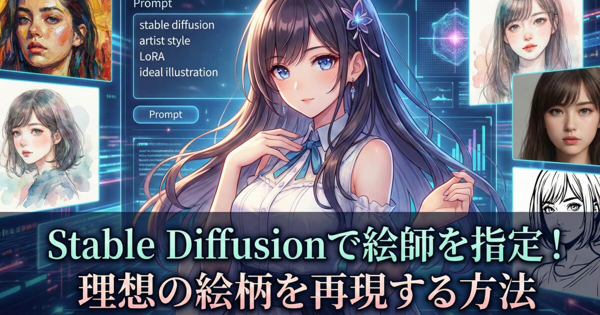 Stable Diffusionで絵師を指定する方法！タグやLoRA学習で理想の絵柄を再現