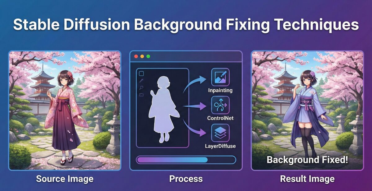 Stable Diffusionで背景を固定したまま人物を変える！失敗しない生成テクニック