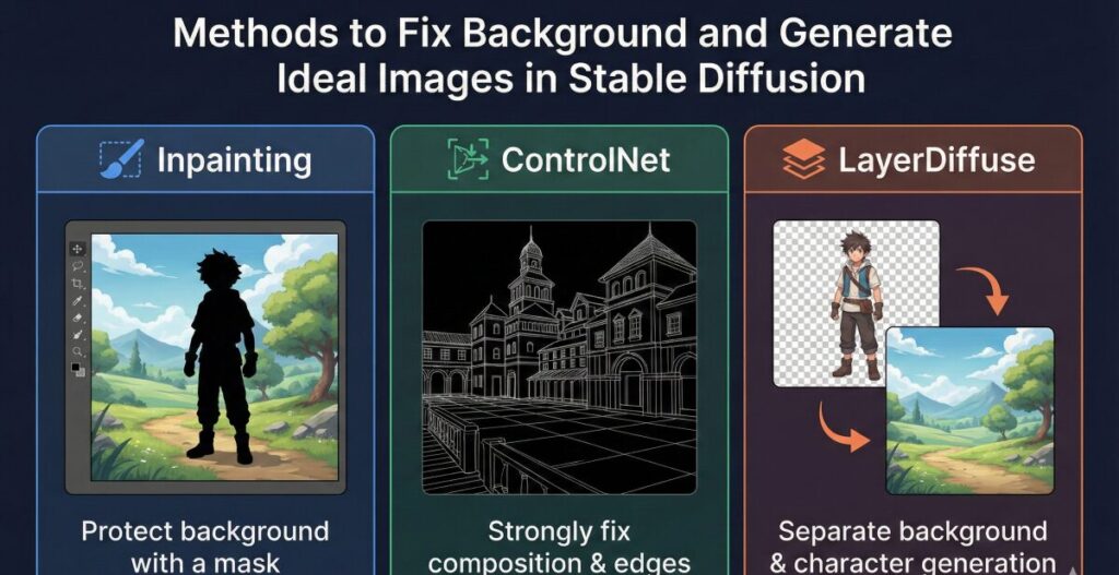 Stable Diffusionで背景を固定して理想の画像を生成する手法