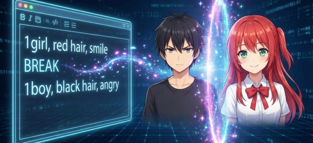 Stable Diffusionで複数キャラをプロンプトだけで描き分ける方法