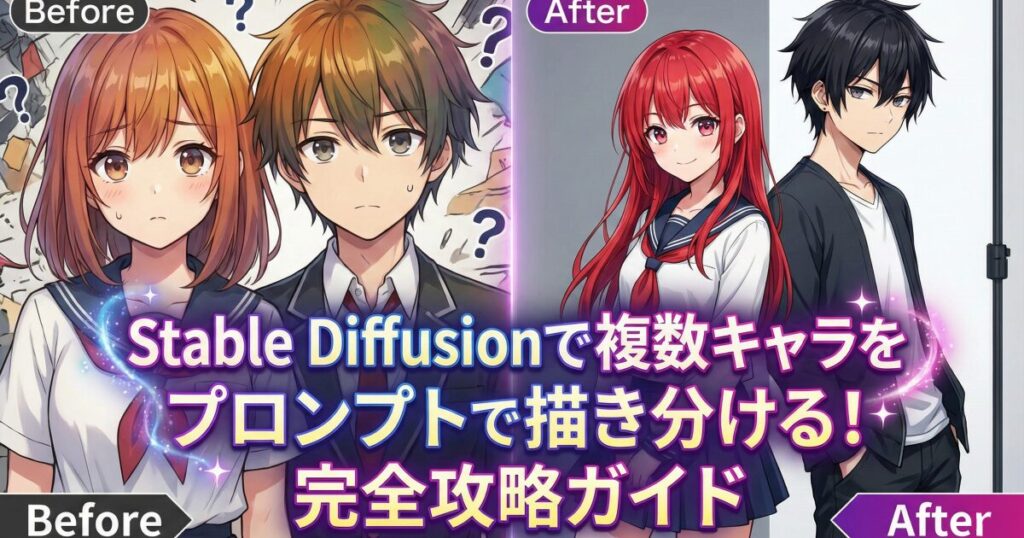 Stable Diffusionで複数キャラをプロンプトで描き分ける！完全攻略ガイド