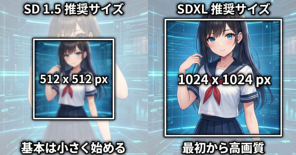 Stable Diffusionで解像度のおすすめ設定と基本ルール