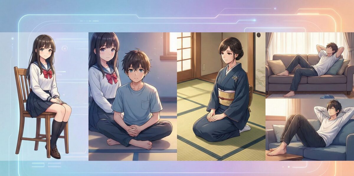 Stable Diffusionの座り方を徹底解説！基本の呪文からControlNet活用法まで