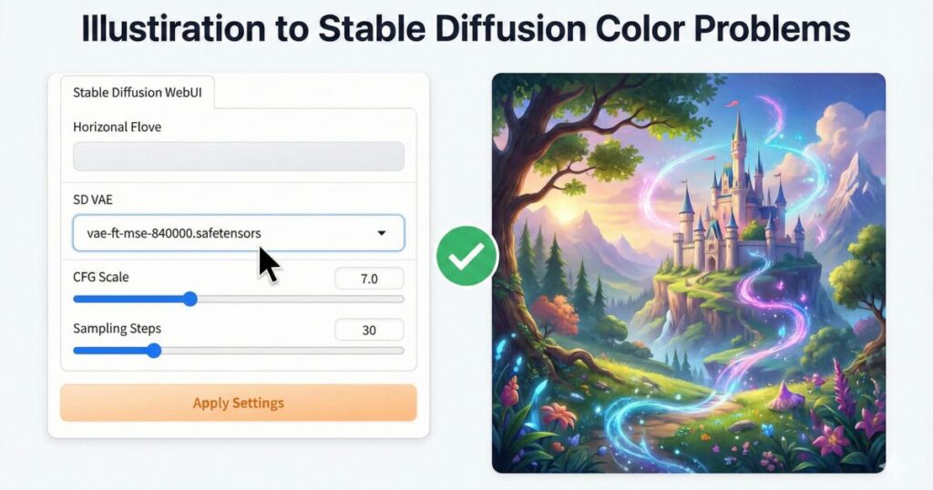 Stable Diffusionの色がおかしい時の解決策と色調整