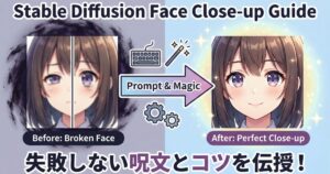 Stable Diffusionの顔アップ生成を極める！失敗しない呪文とコツ