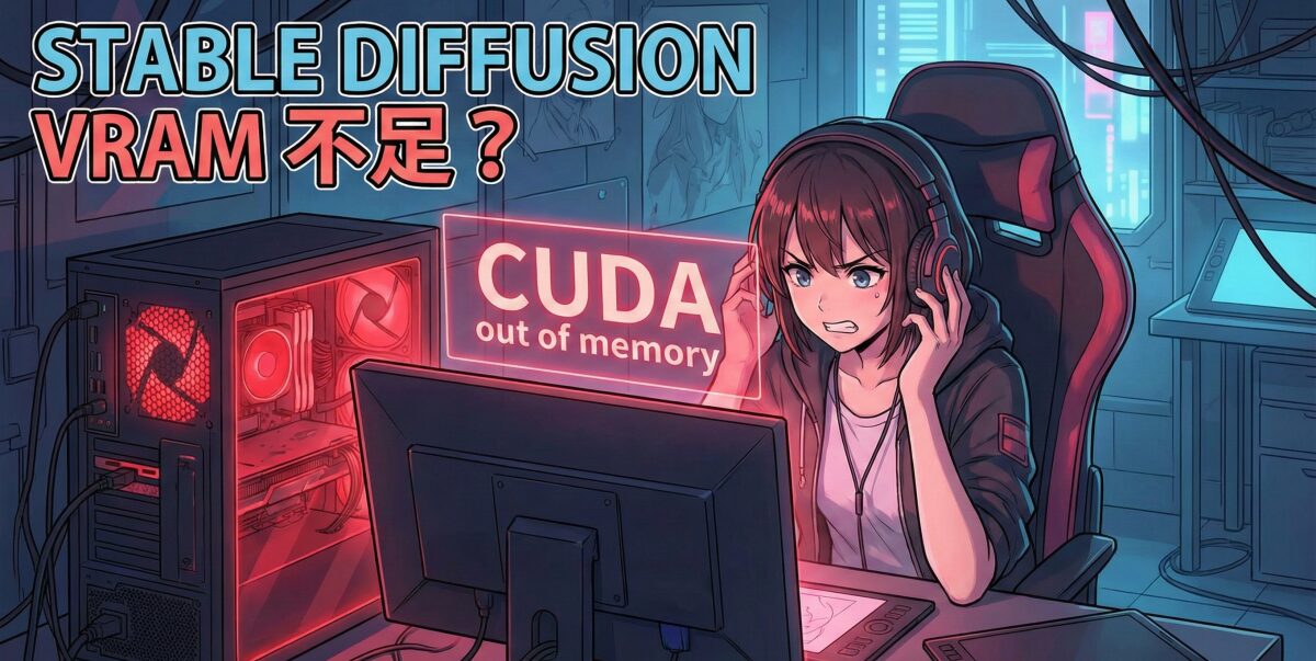 グラボ買い替えはまだ早い！Stable DiffusionでVRAMが足りない時の乗り切り方まとめ