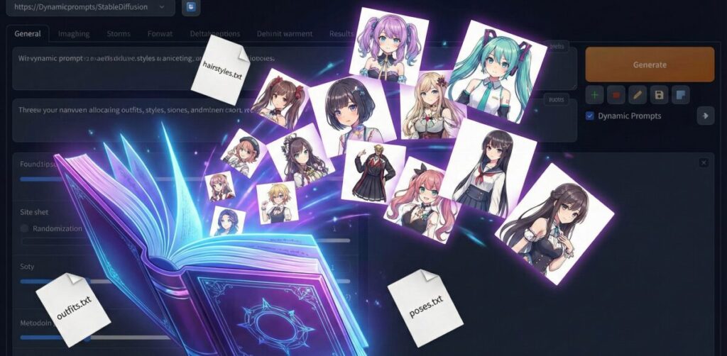 プロンプト入力が劇的に楽になる！Stable Diffusionワイルドカード配布場所と導入設定を徹底解説