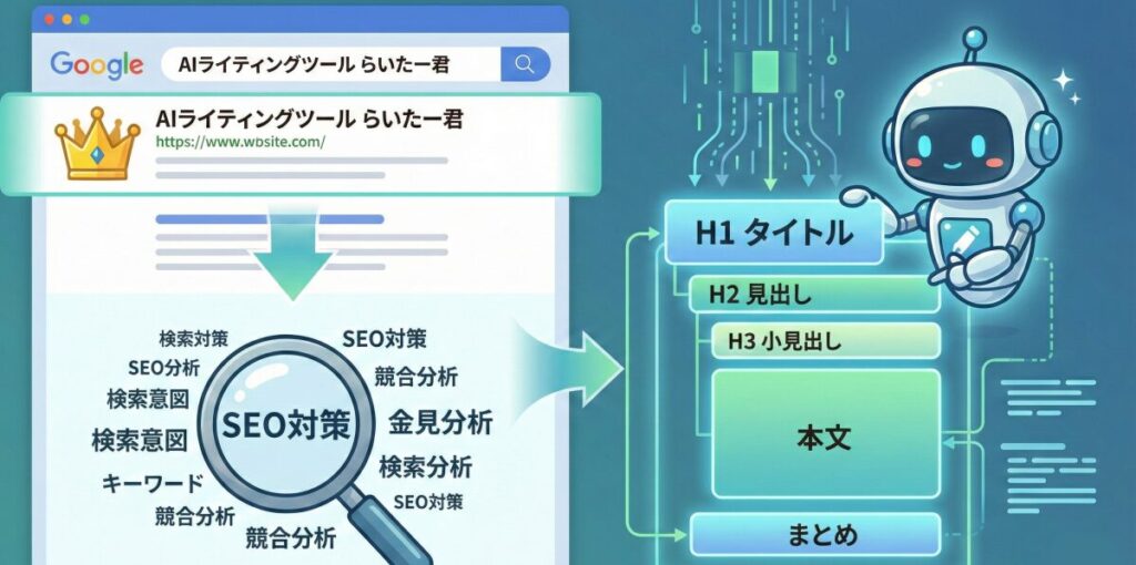 AIライティングツール「らいたー君」とは？SEOに強い理由