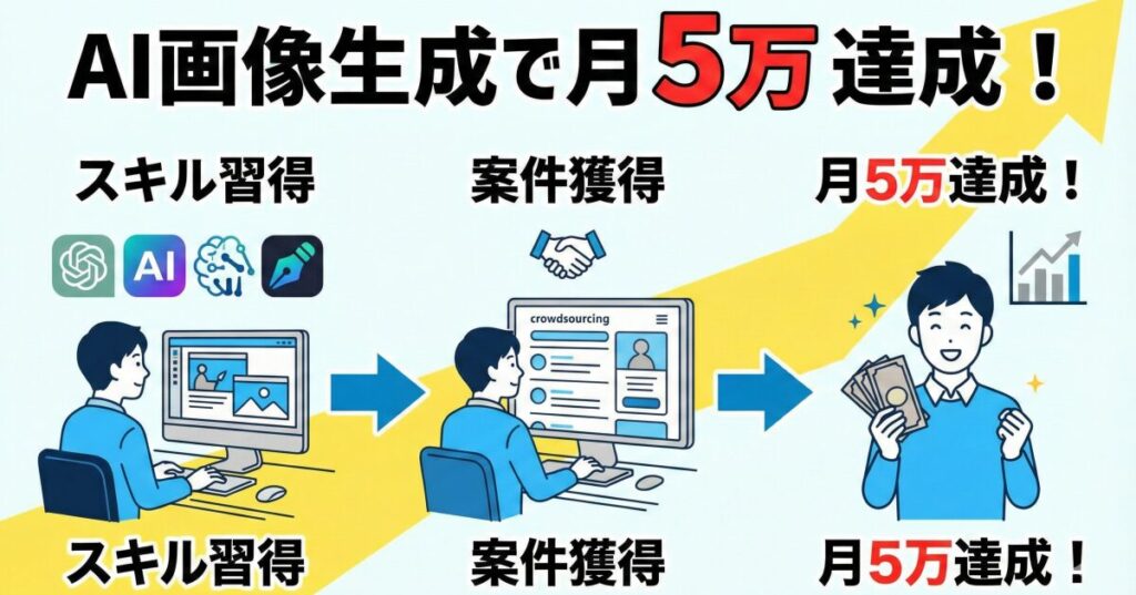AI画像生成の副業販売で月5万稼ぐ具体的なやり方