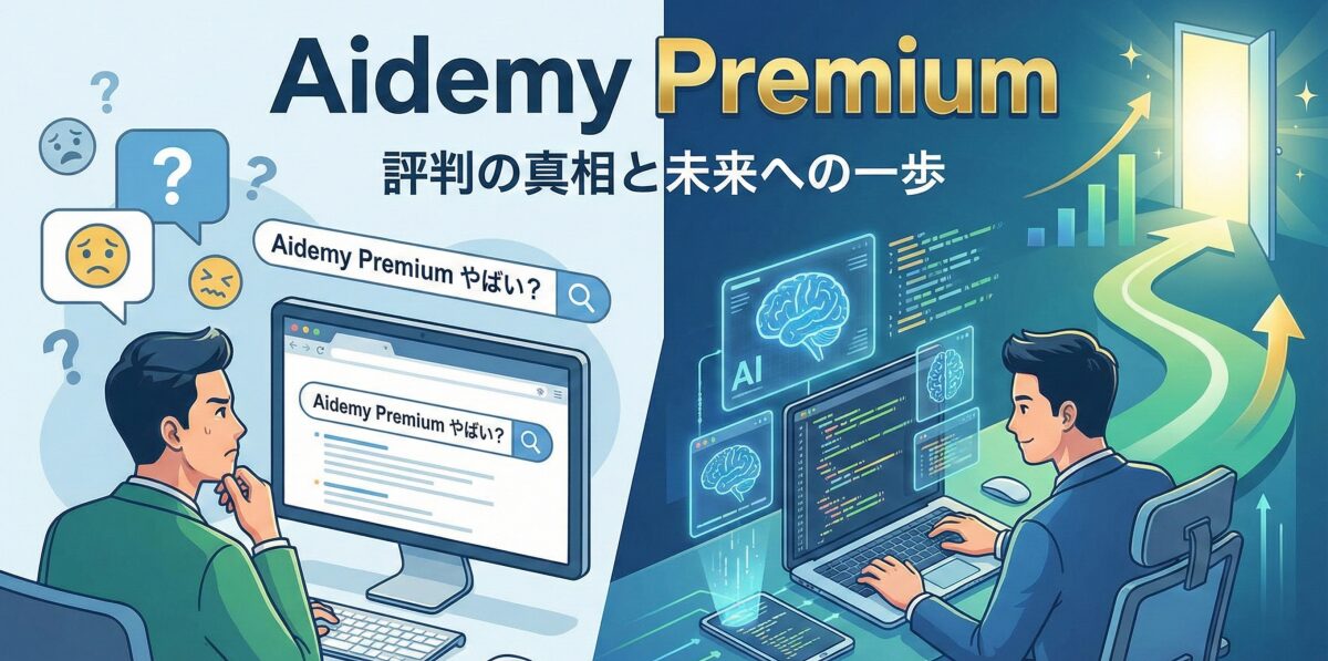 Aidemy Premiumの評判は？やばいという噂や特徴を徹底解説！