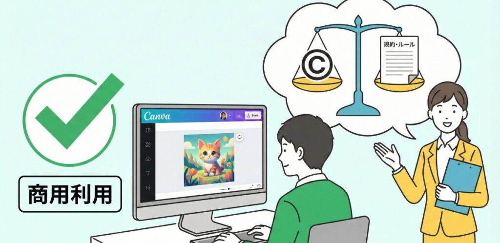 Canva AI画像生成の商用利用はOK？著作権や基本ルールを解説