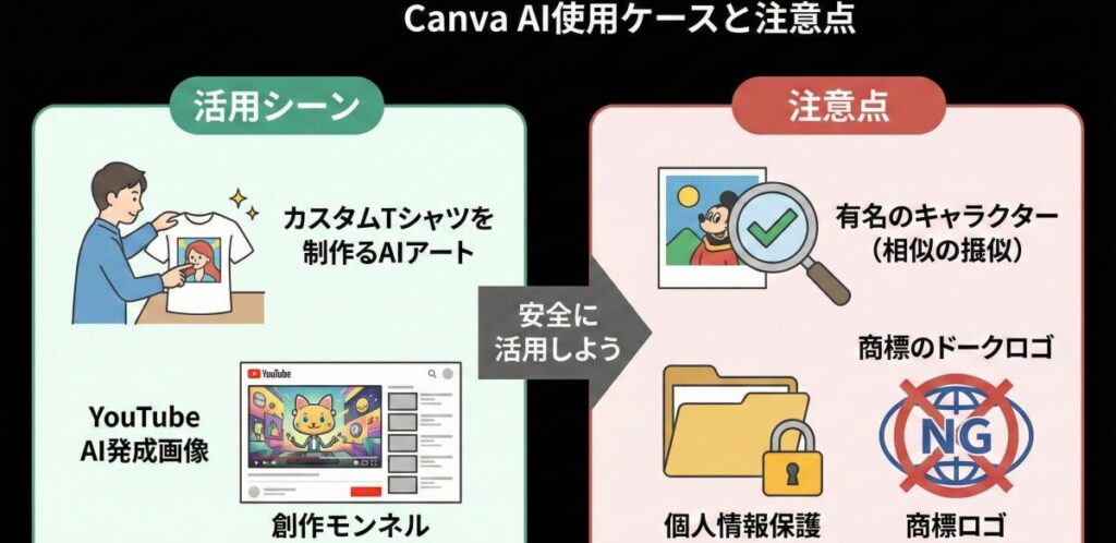 Canva AI画像生成を商用利用する際の注意点とハンドメイドやYouTubeでの活用法