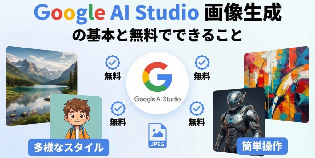 Google AI Studio 画像生成 の基本と無料でできること