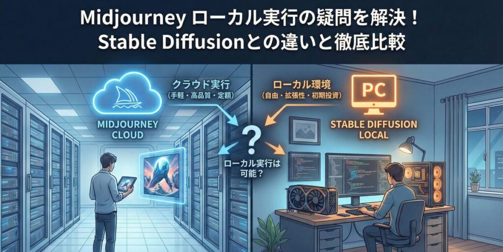Midjourney ローカル実行の疑問を解決！Stable Diffusionとの違いと徹底比較