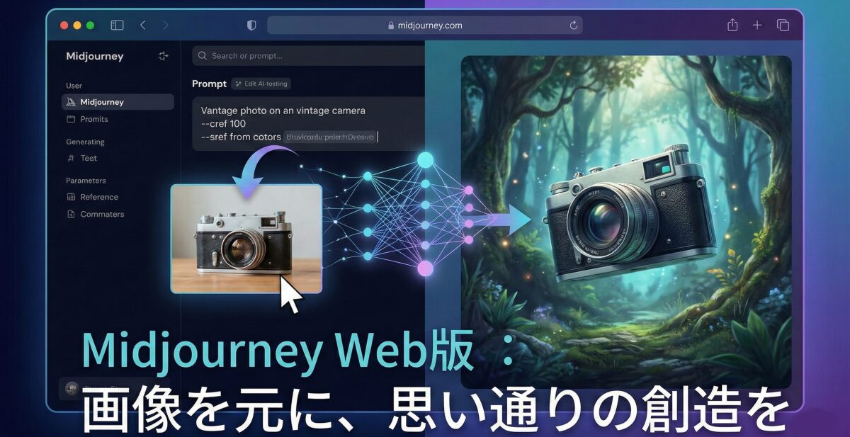 Midjourneyで画像を元に思い通りの画像を生成・編集する方法を徹底解説【最新Web版対応】