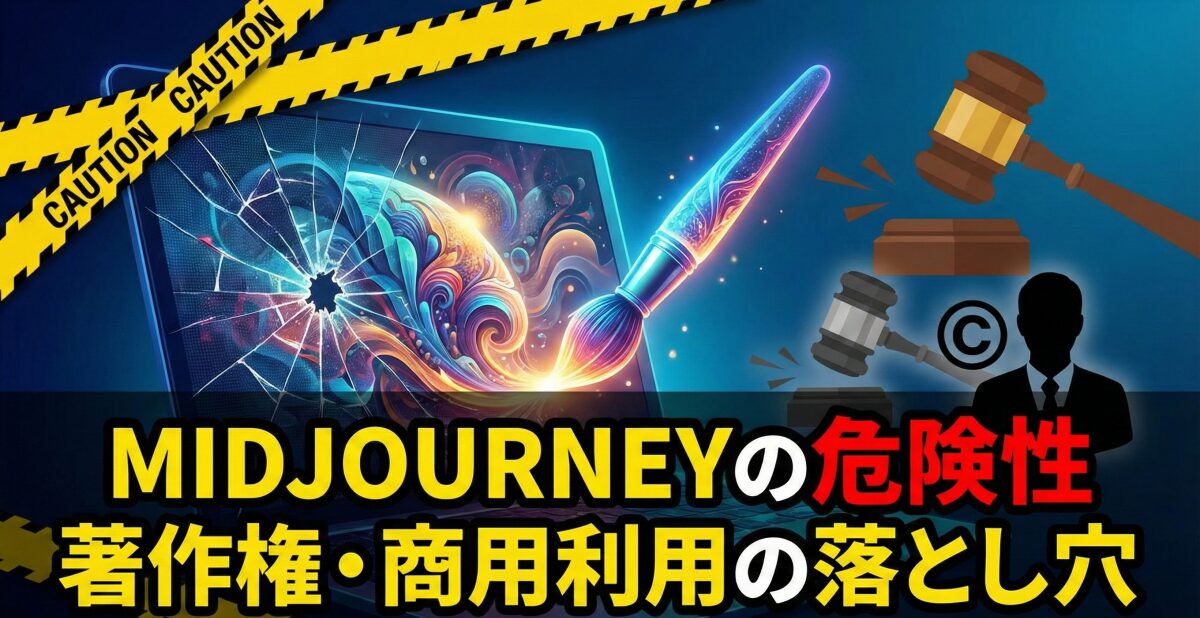 Midjourneyの危険性とは？著作権や商用利用のルールを初心者向けに解説