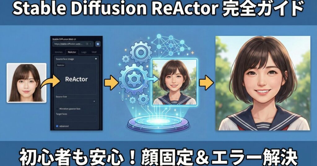 Stable Diffusion ReActorの使い方！導入からエラー対処まで徹底解説