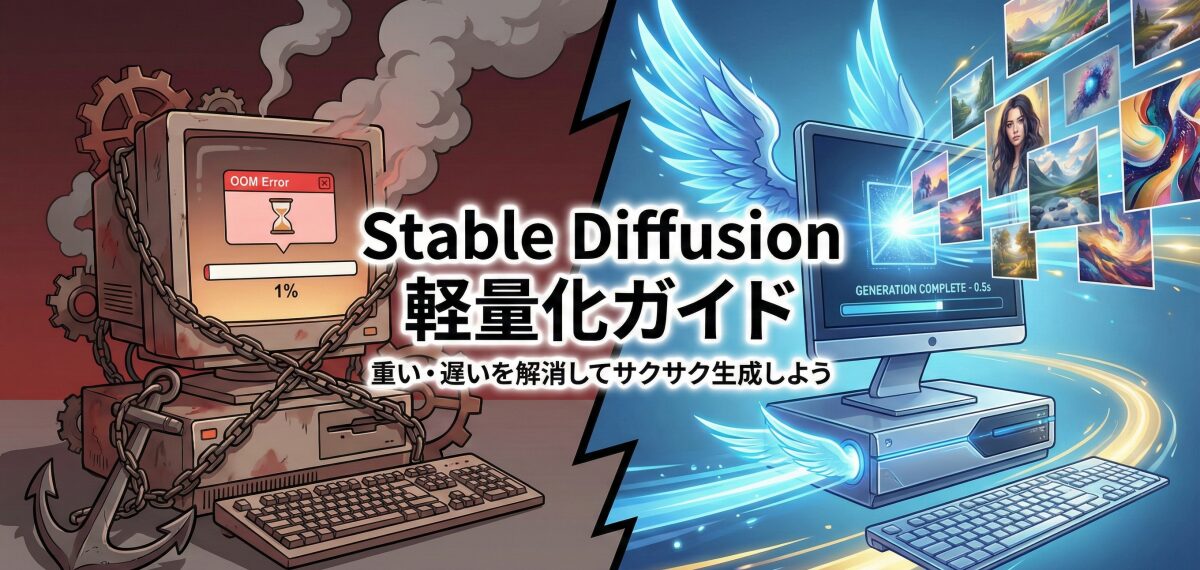 Stable Diffusion 軽量化ガイド：重い・遅いを解消してサクサク生成しよう