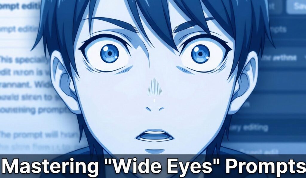 Stable Diffusionで「目を見開く」表現を作る呪文とテクニック