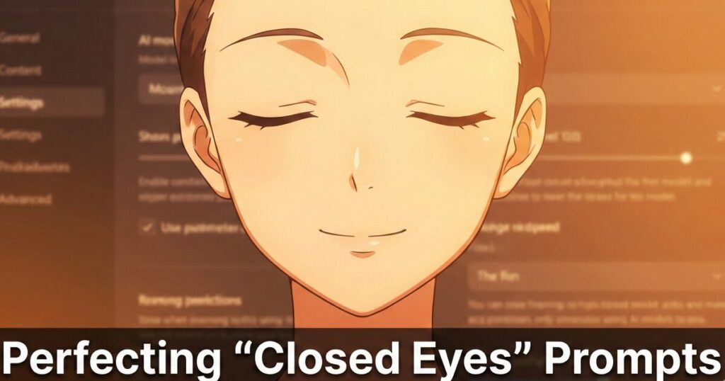 Stable Diffusionで「目を閉じる」を完璧に描くための設定方法