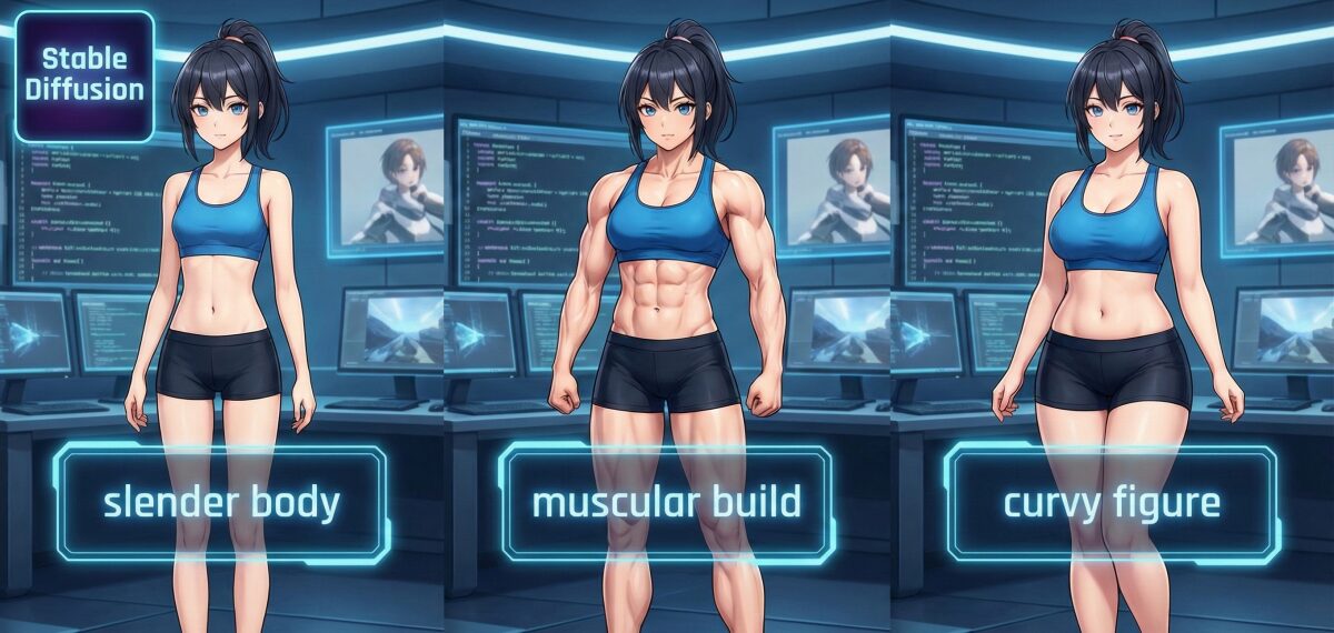 Stable Diffusionで体型を自由自在に！理想のプロンプトと調整テクニック