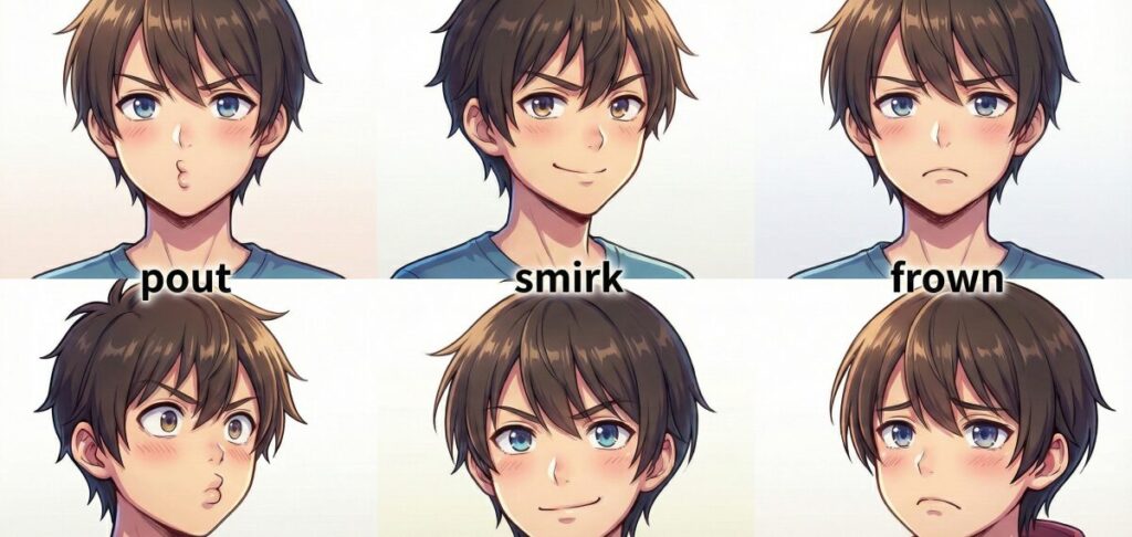 Stable Diffusionで口を大きく開ける以外の表情：すぼめる・口角の調整