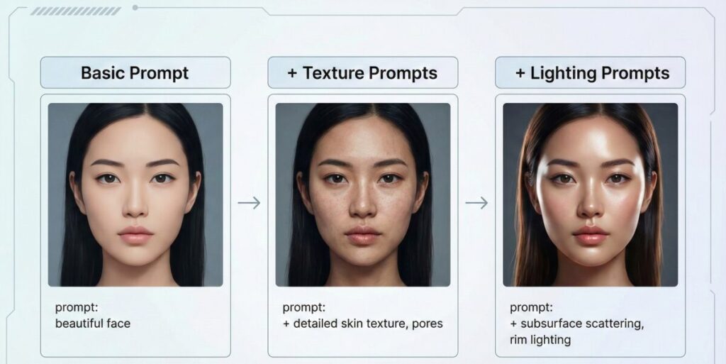 Stable Diffusionで理想の肌の光沢を作るプロンプト術