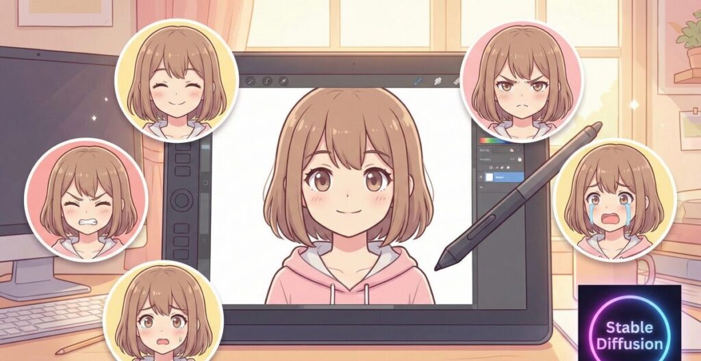 Stable Diffusionで表情だけ変える3つの基本テクニック