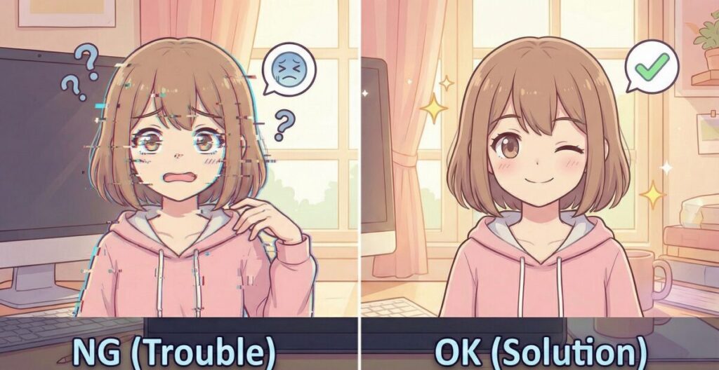 Stable Diffusionで表情だけ変える際によくある悩みと解決策