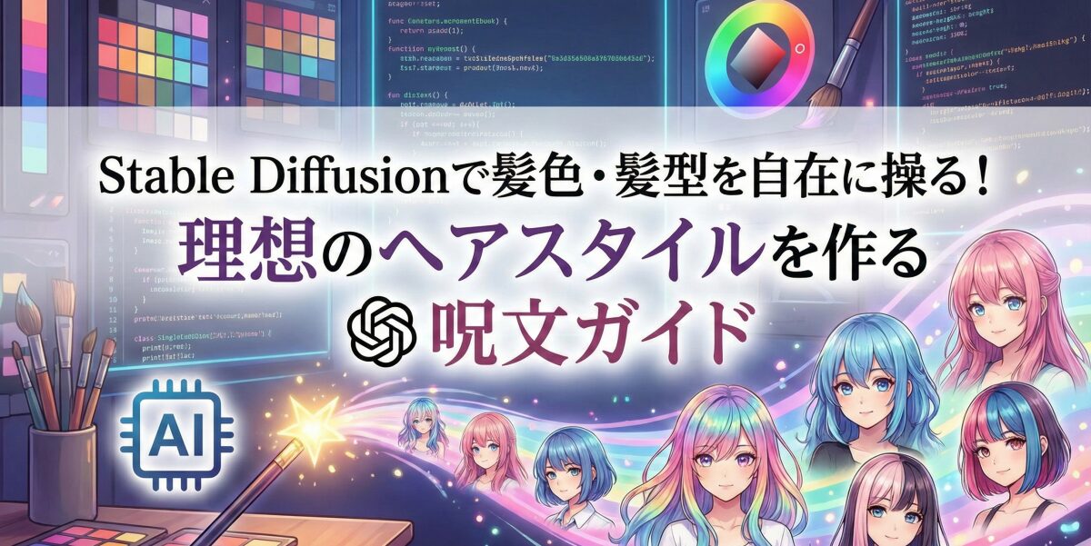 Stable Diffusionで髪色・髪型を自在に操る！理想のヘアスタイルを作る呪文ガイド