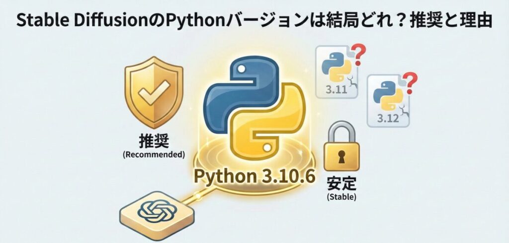 Stable DiffusionのPythonバージョンは結局どれ？推奨と理由