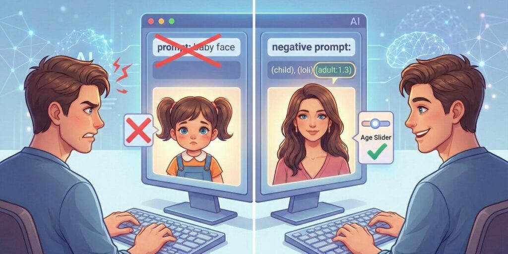 Stable Diffusionの年齢指定がうまくいかない時の対処法