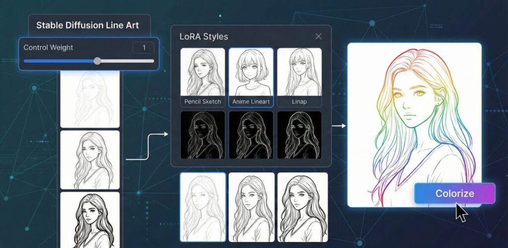 Stable Diffusionの線画抽出と応用テクニック