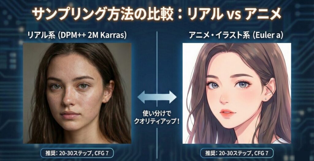Stable Diffusionサンプリング方法のおすすめと使い分け
