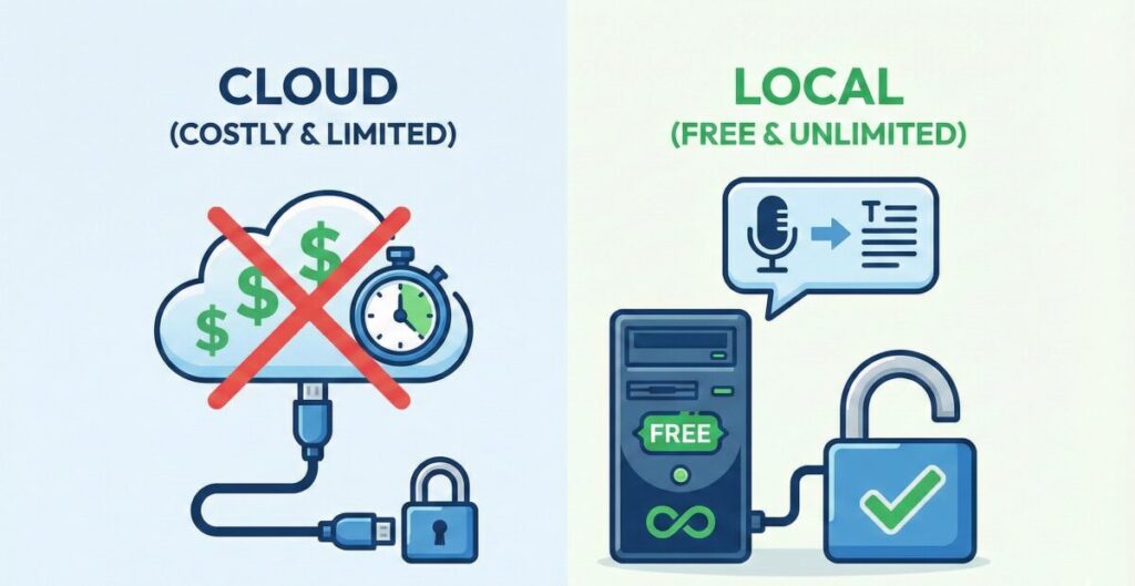 Whisperの文字起こしをローカルで行うメリットと基礎知識