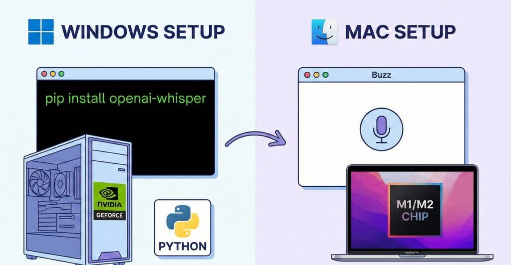 WindowsやMacでWhisper文字起こしをローカル導入する手順