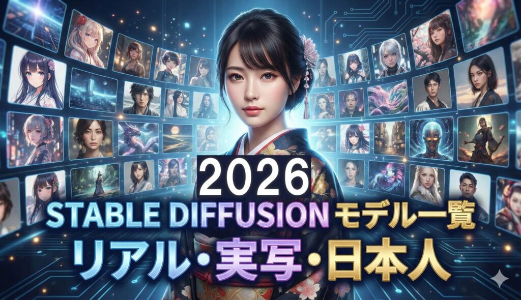 【2026年最新】Stable Diffusionモデル一覧！リアルな日本人や実写画像を作る決定版