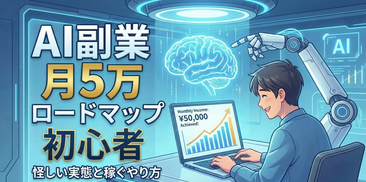 【初心者必見】AIを使って副業するやり方！月5万稼ぐためのロードマップ